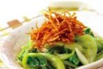 麻油銀魚乾炒唐生菜 ( Stir-fried Chinese Lettuce with Dried Anchovies in Sesame oil )